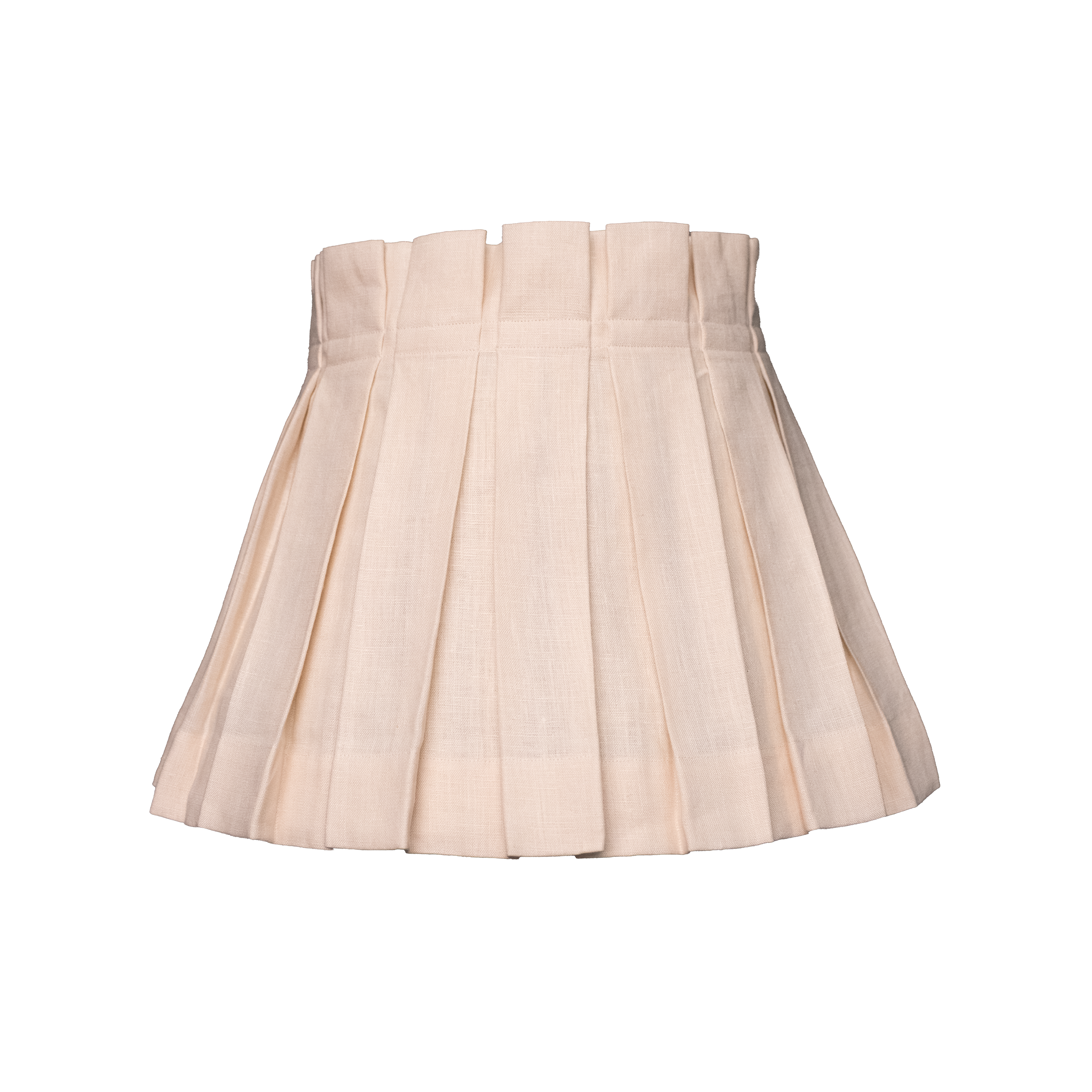 Oat Linen Structured Box Pleat Lampshade