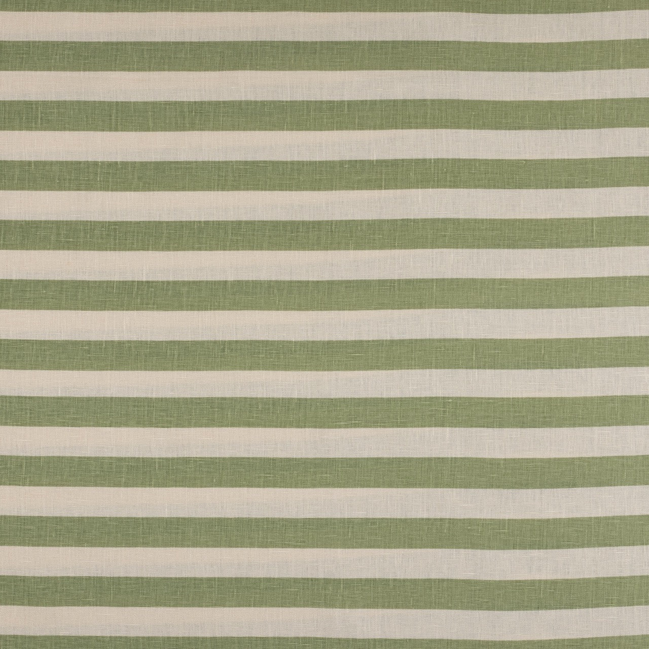 SAMPLE SALE - Olive Tangier Stripe Linen Fabric 1m
