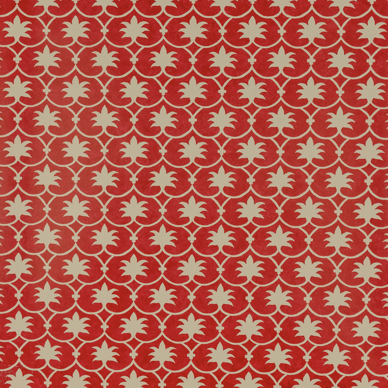 Palm Grove Wallpaper - Red Inverse