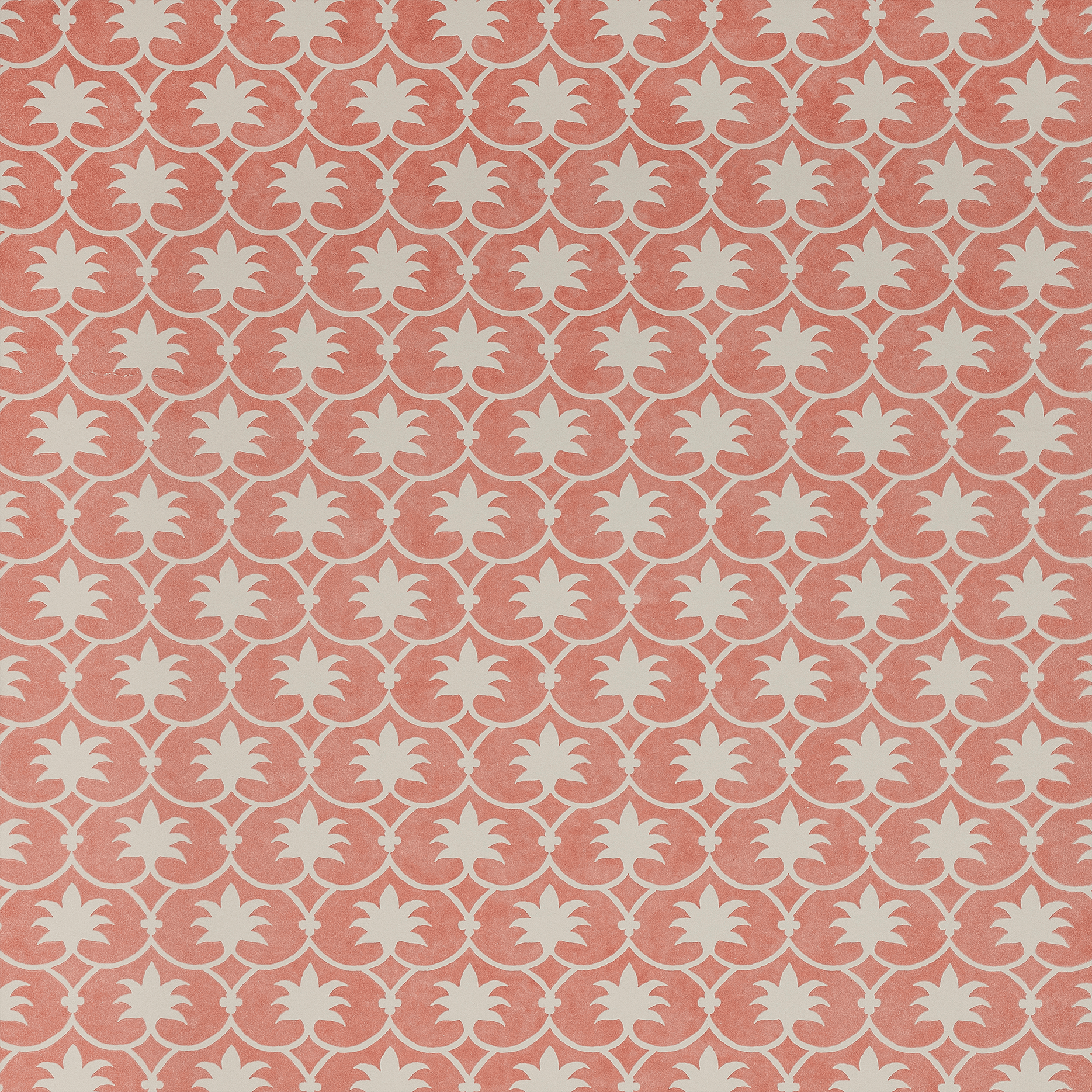 Palm Grove Wallpaper - Rhubarb Inverse