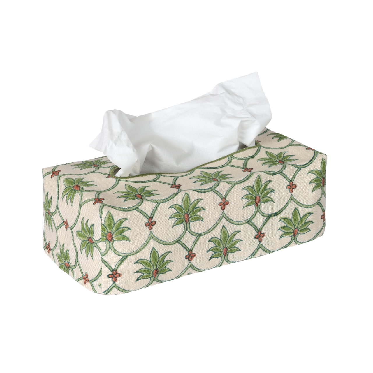 The OG Palm Grove Linen Tissue Box Cover