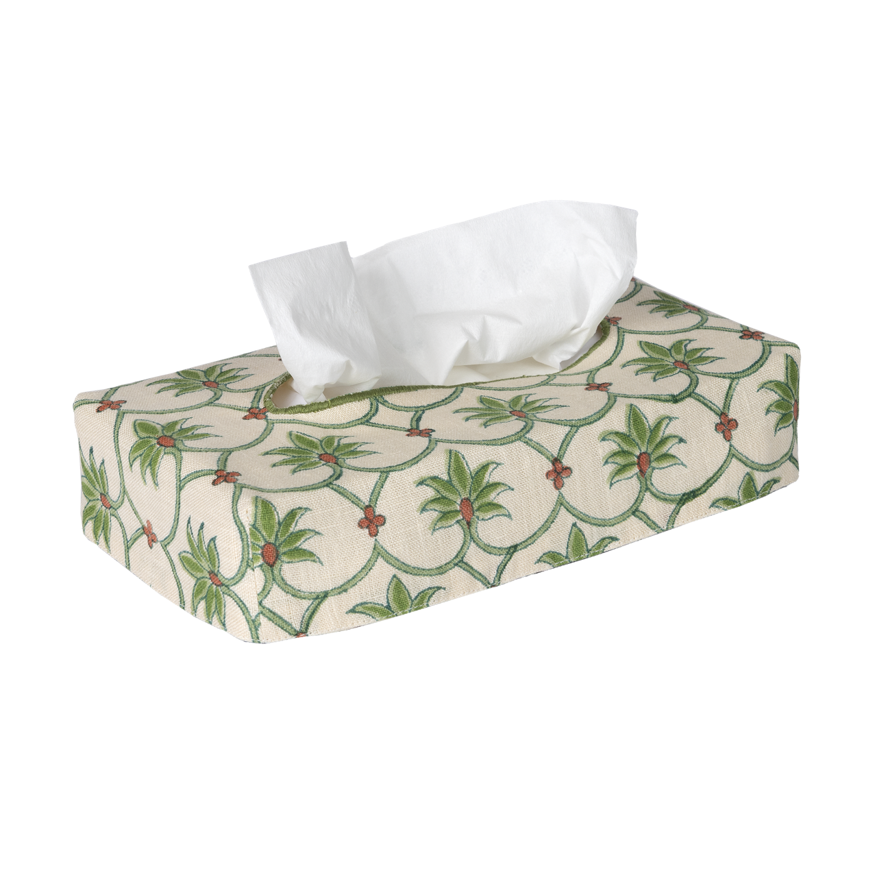 Skinny Palm Grove Linen Tissue Box Cover