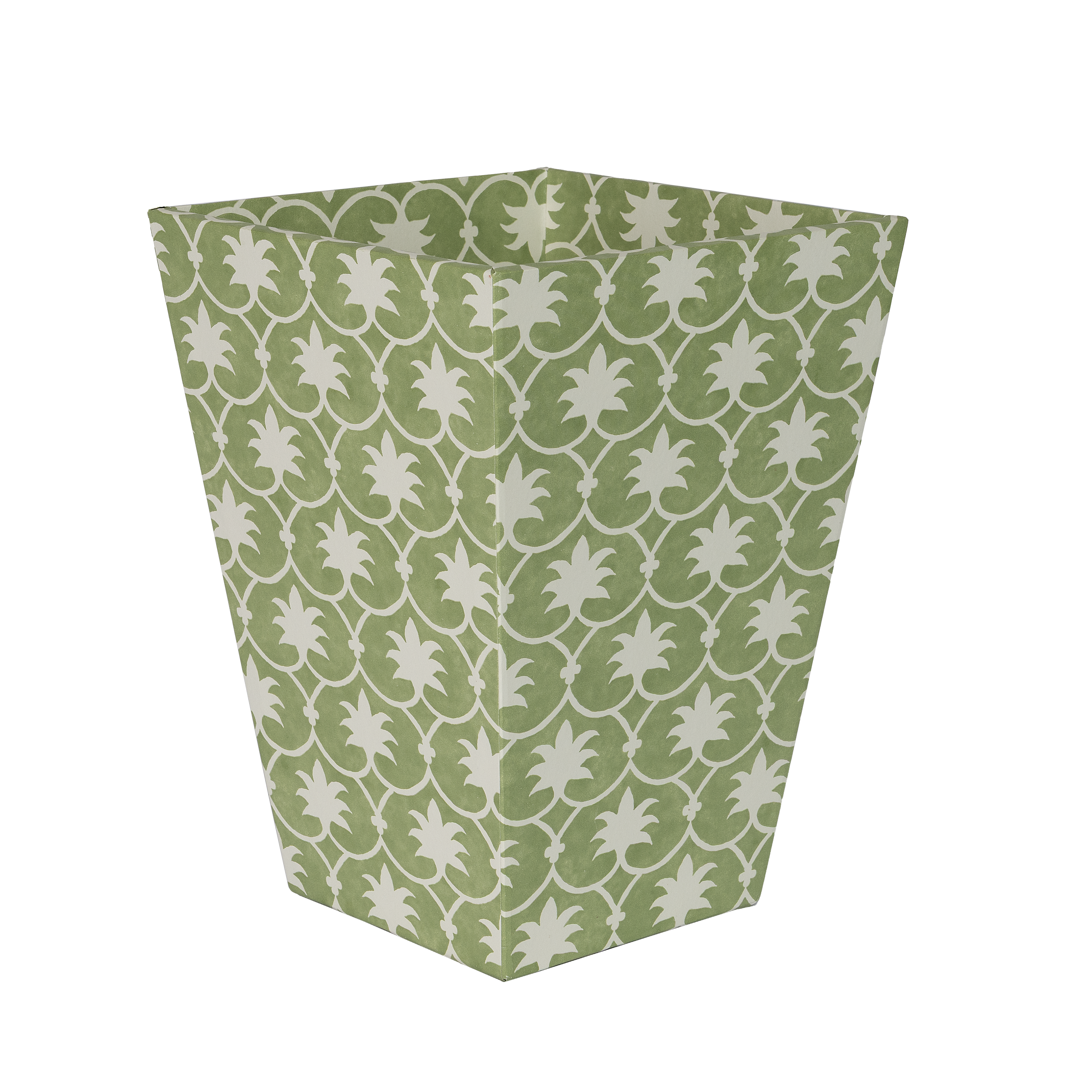 Olive Inverse Palm Grove Waste Paper Bin