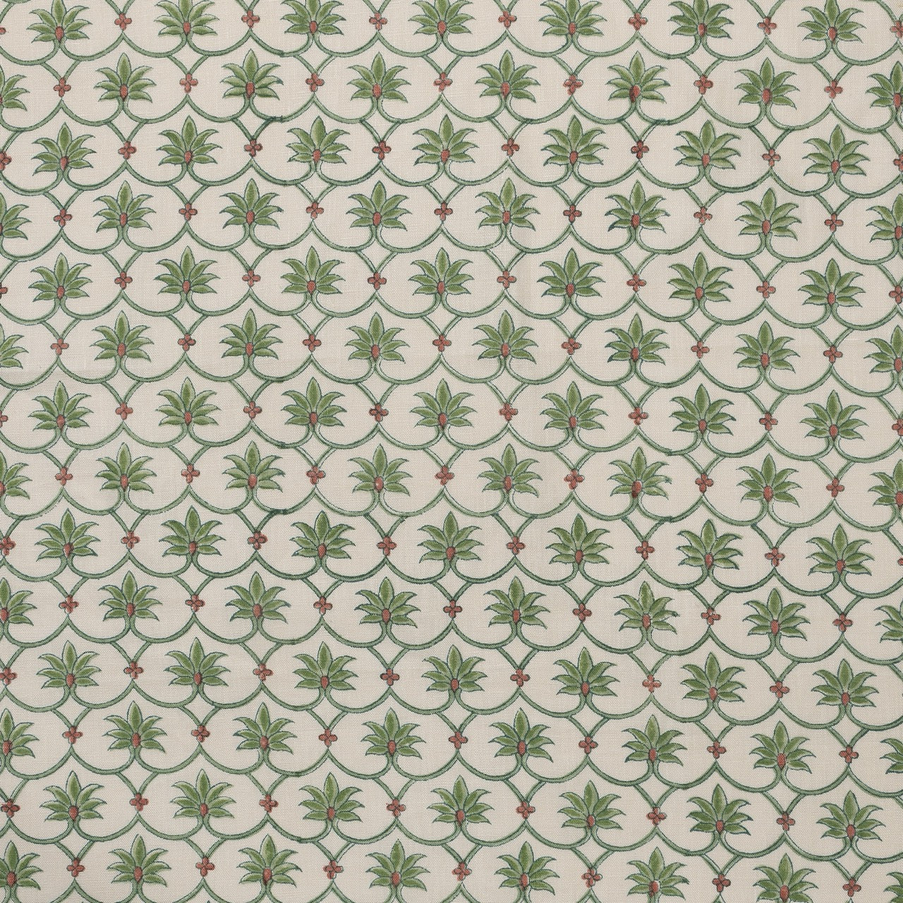 Grasshopper Palm Grove Ruffled Bed Valance