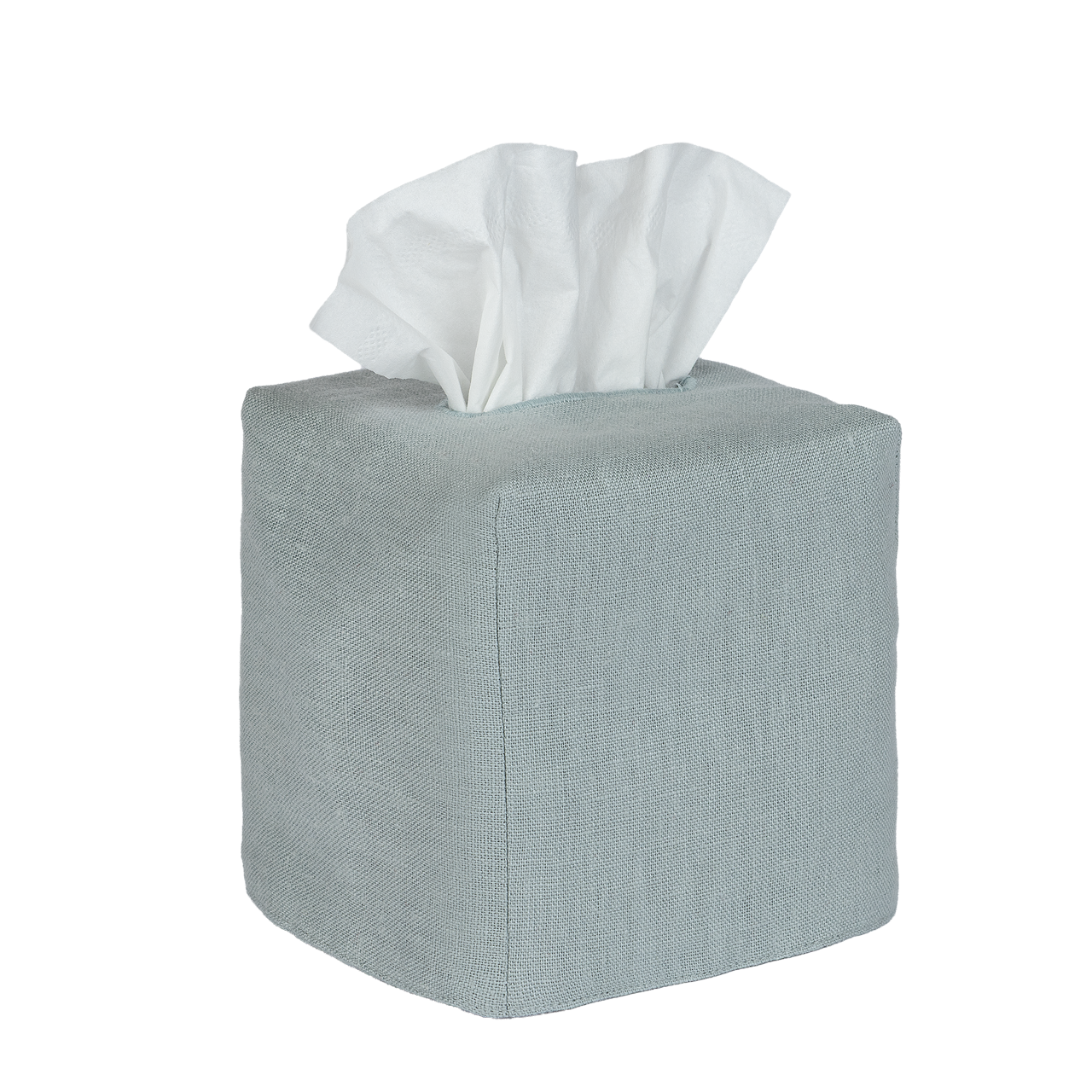 Square Plain Linen Tissue Box Cover
