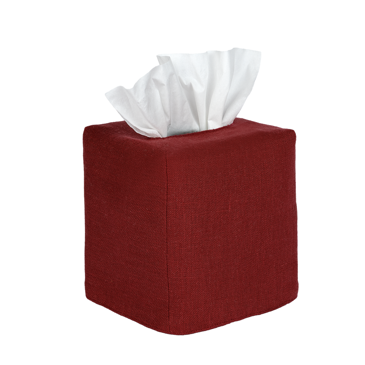 Square Plain Linen Tissue Box Cover