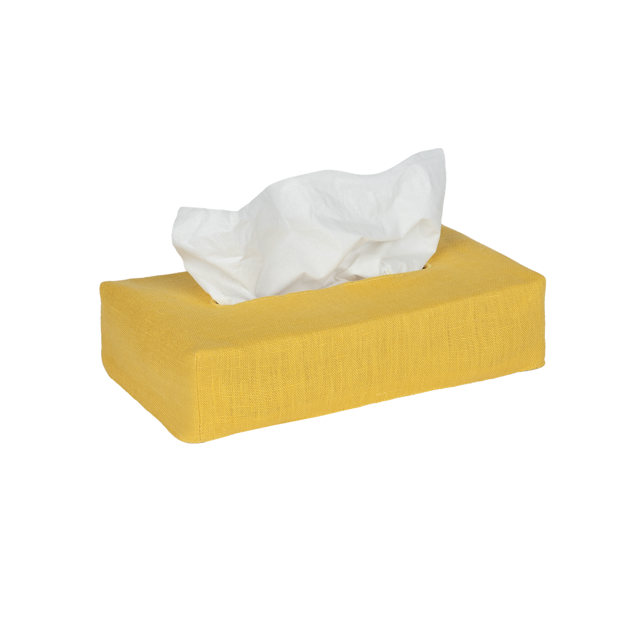 Skinny Plain Linen Tissue Box Cover