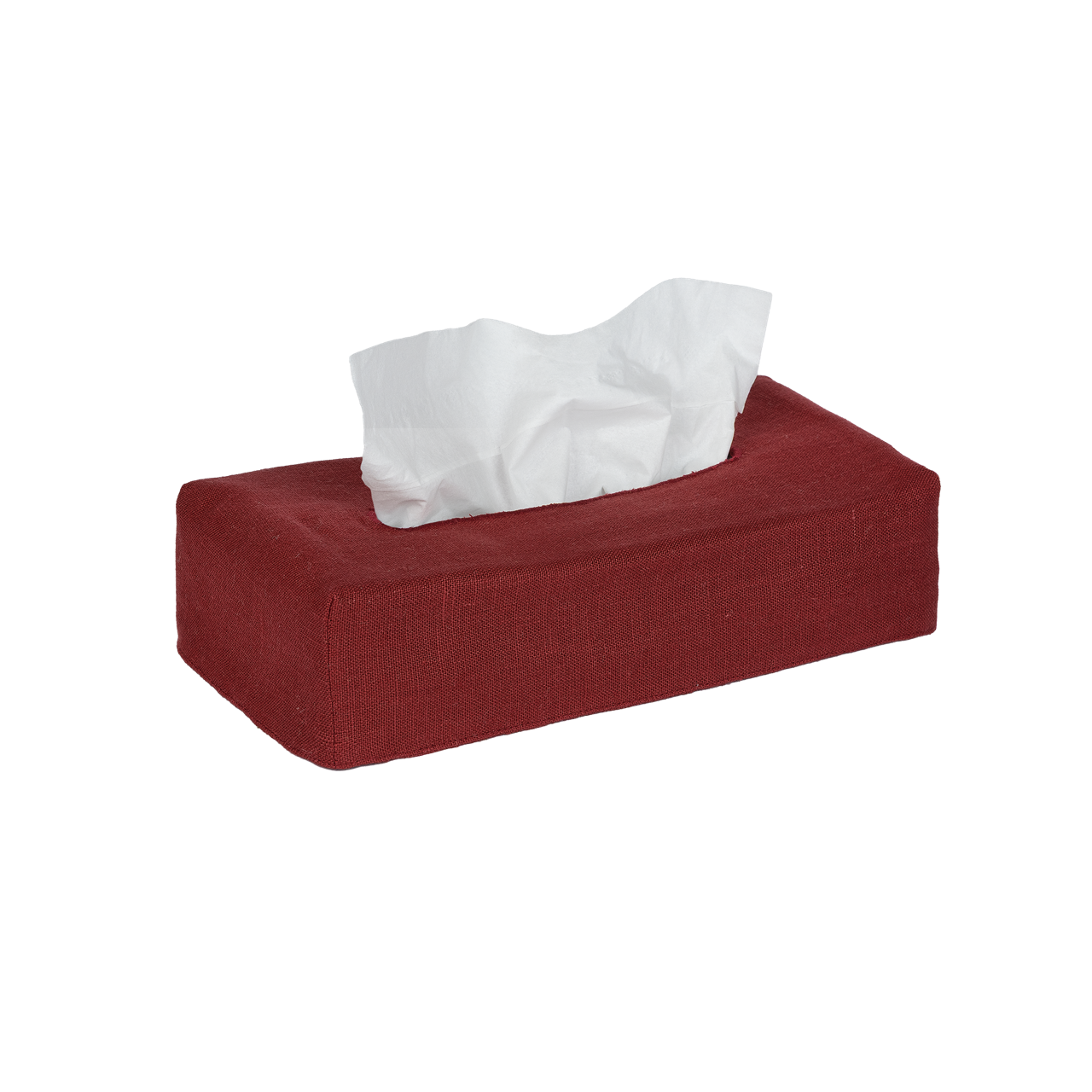 Skinny Plain Linen Tissue Box Cover