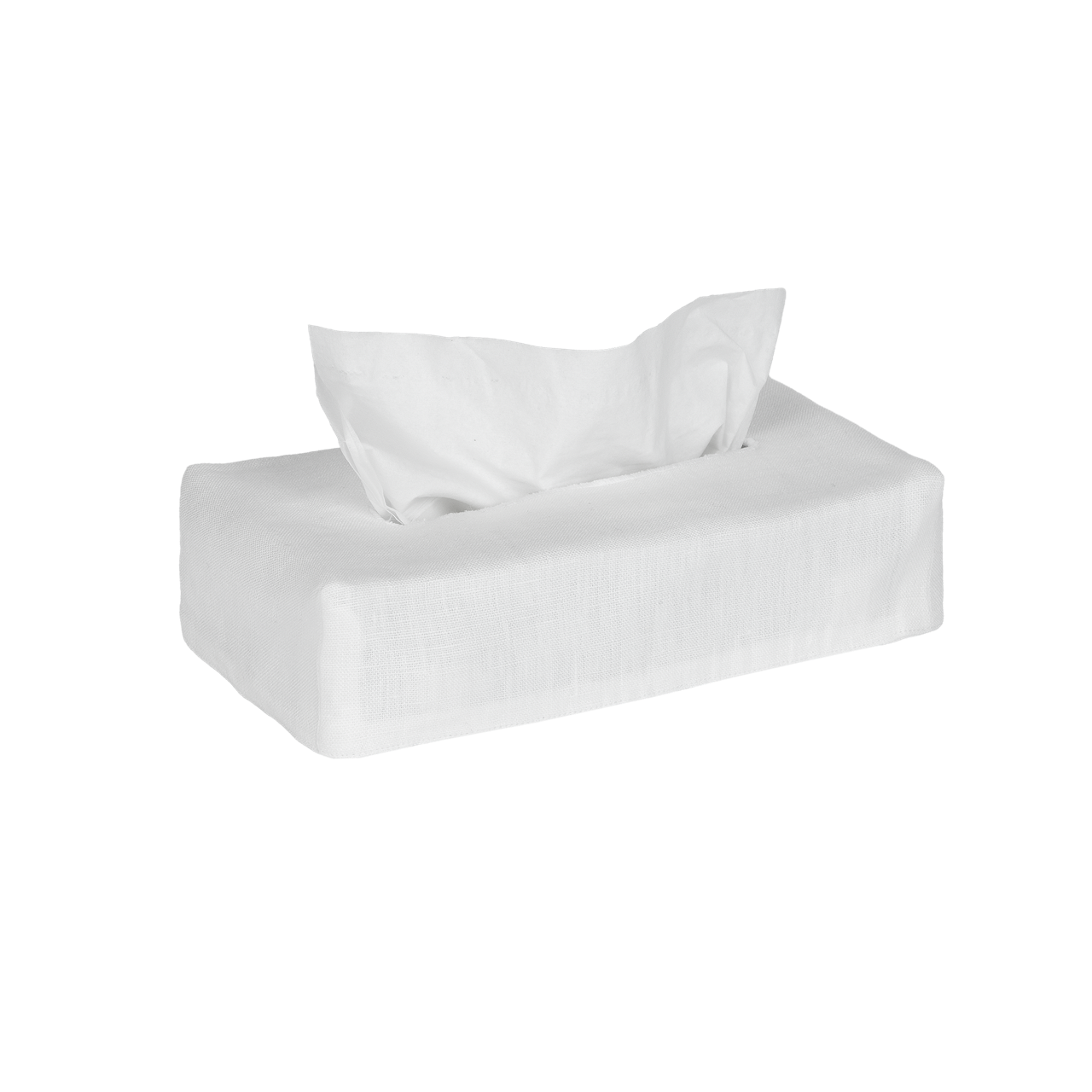 Skinny Plain Linen Tissue Box Cover