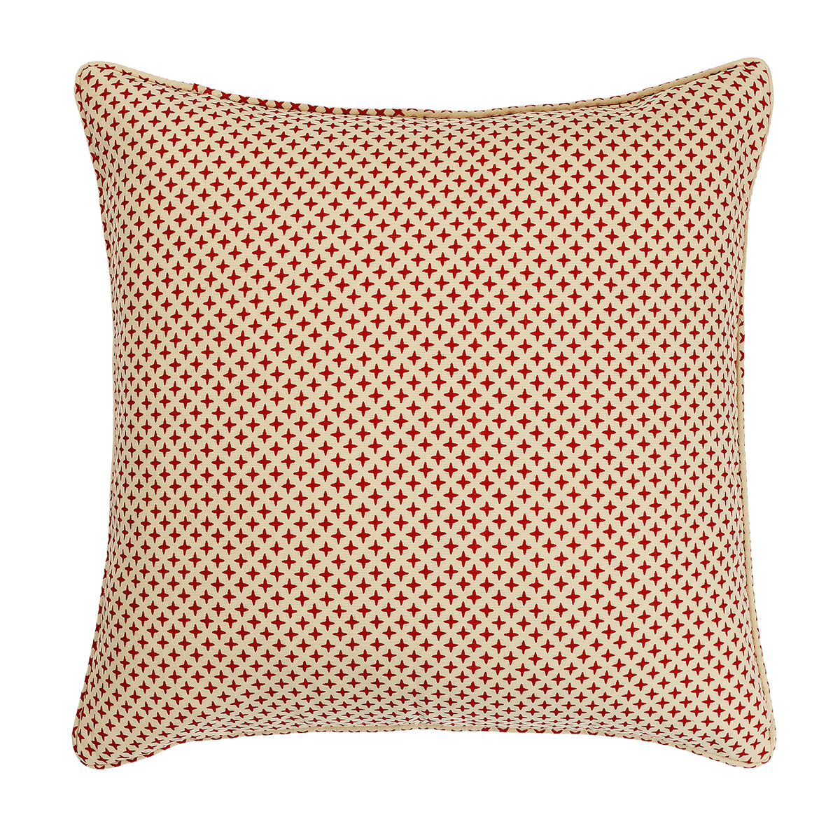 Fez Red Cross Piped Cushion