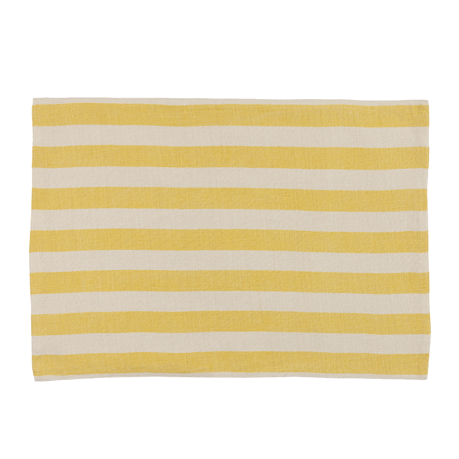 Tangier Mustard Stripe Linen Placemat - Set of Two