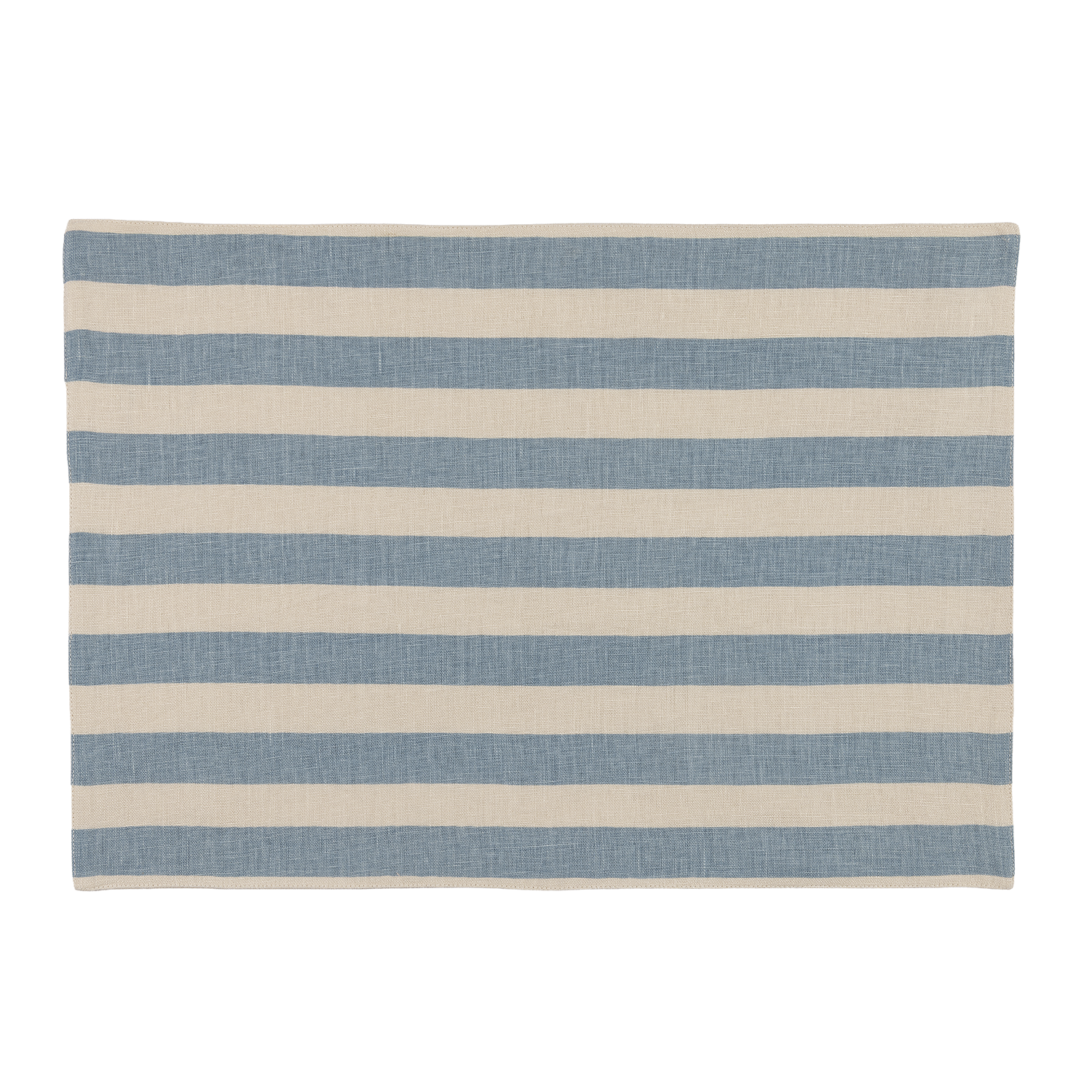 Tangier French Blue Stripe Linen Placemat - Set of Two
