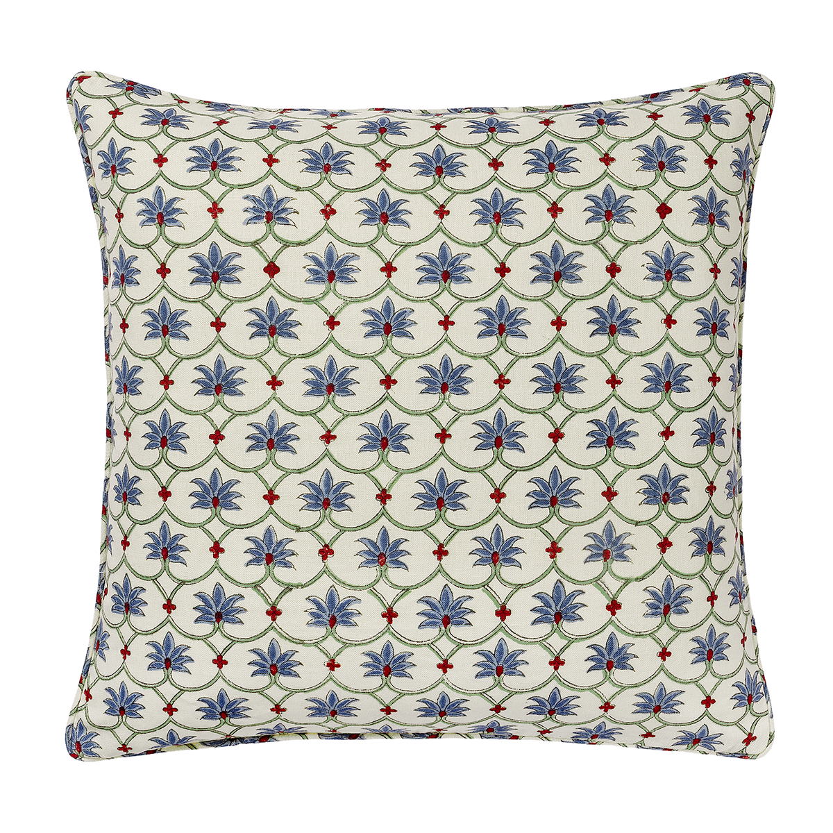 Peacock Palm Grove Piped Cushion