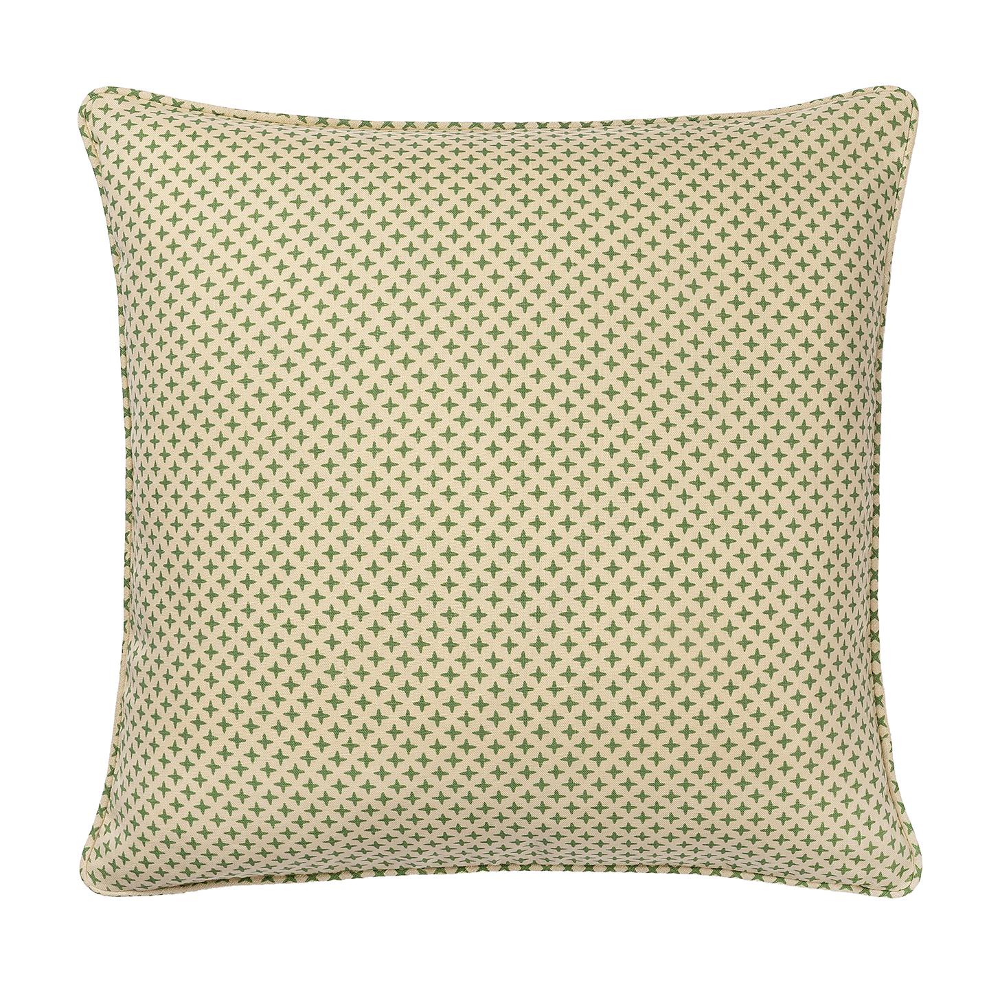 Fez Green Cross Piped Cushion
