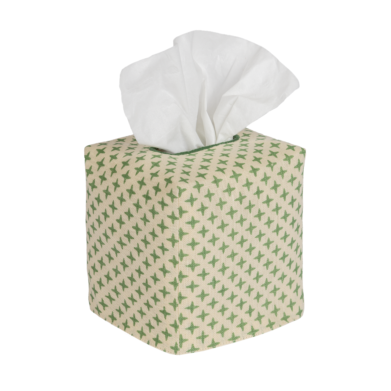 Square Fez Cross Linen Tissue Box Cover