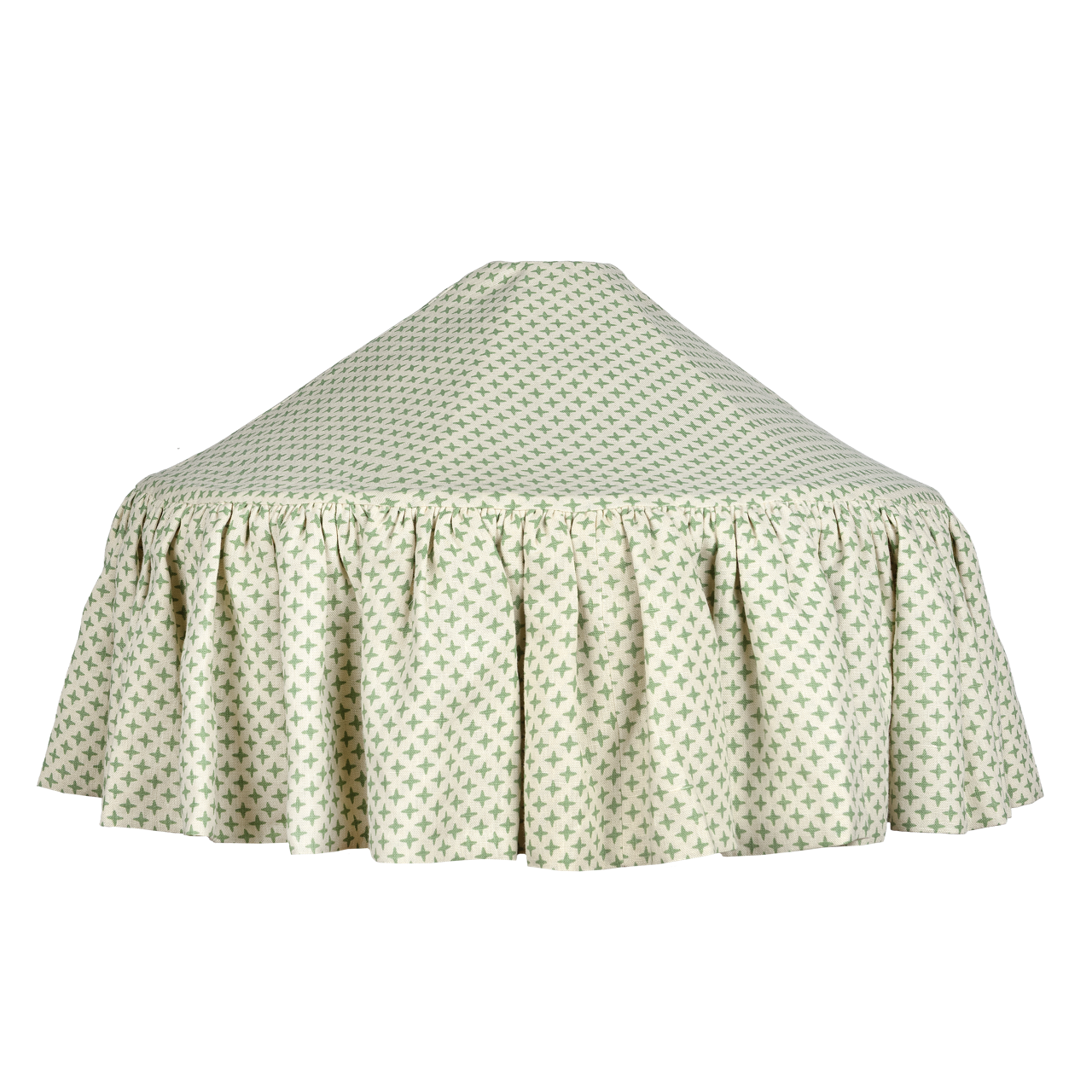 Fez Green Cross Linen Pantry Lampshade