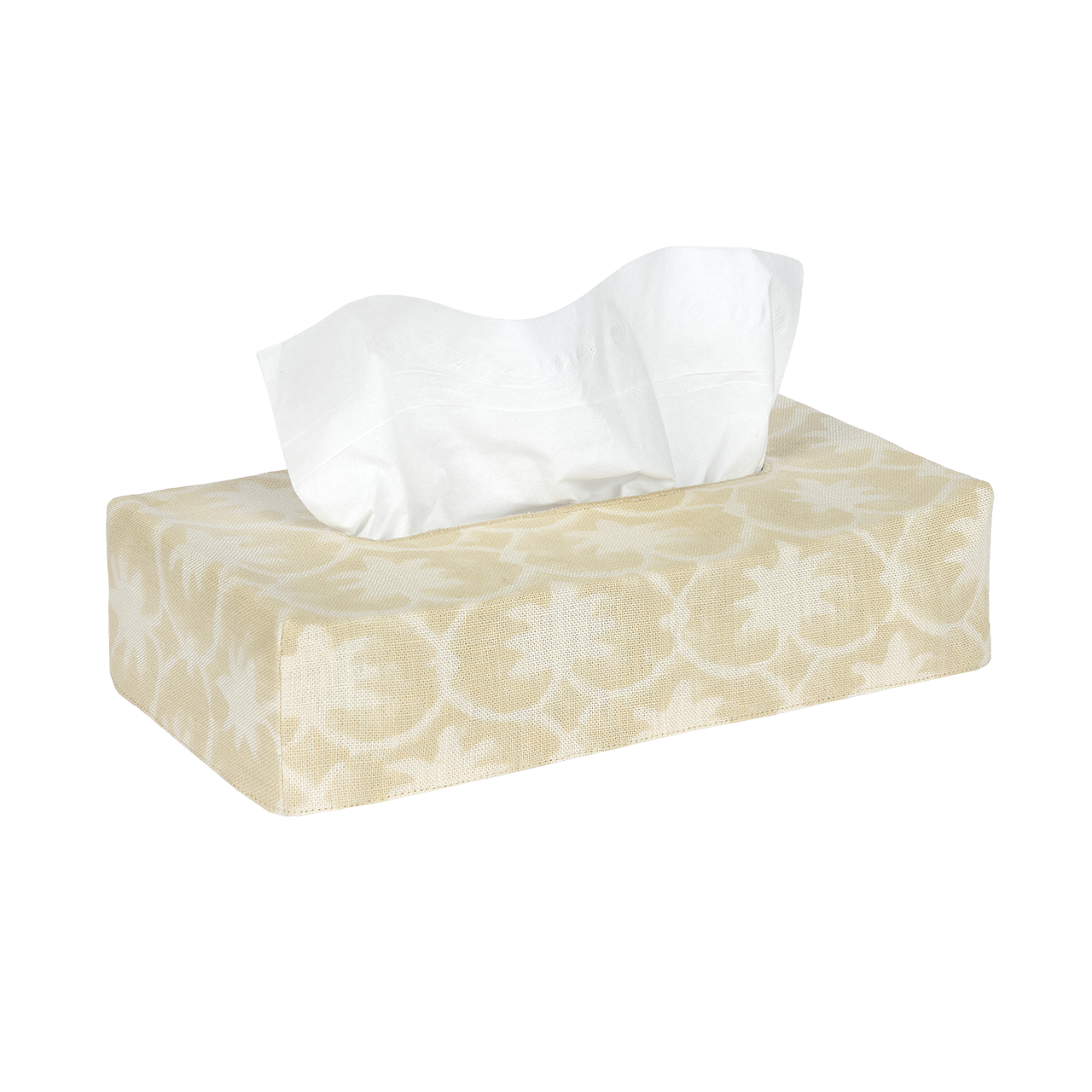 Skinny Palm Grove Linen Tissue Box Cover - Oat Inverse