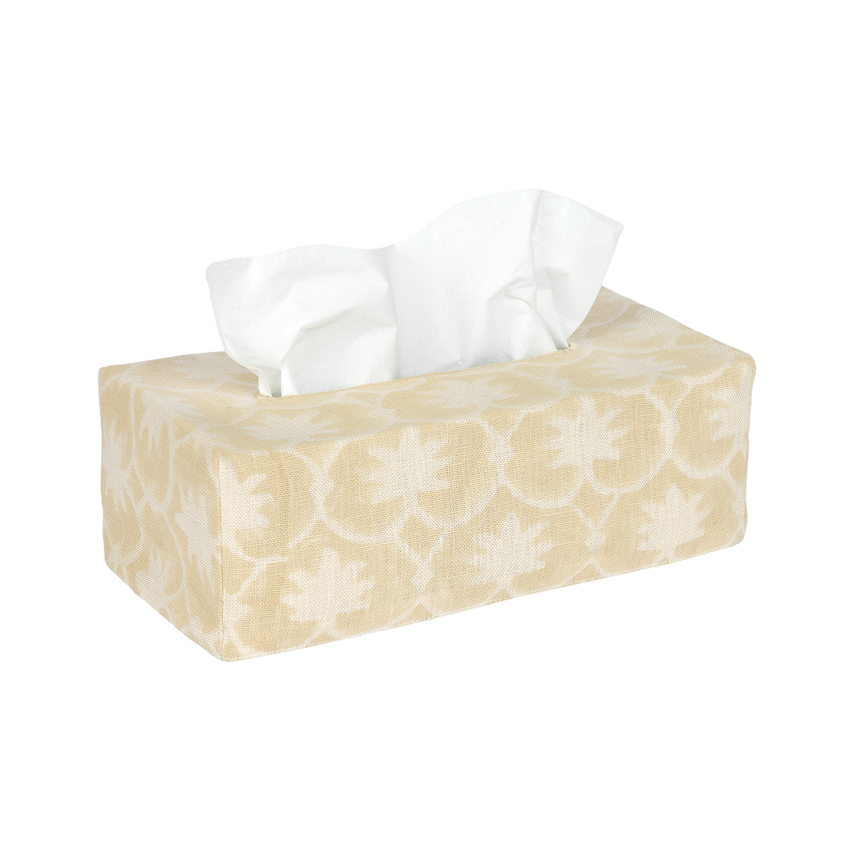 The OG Palm Grove Linen Tissue Box Cover - Oat Inverse