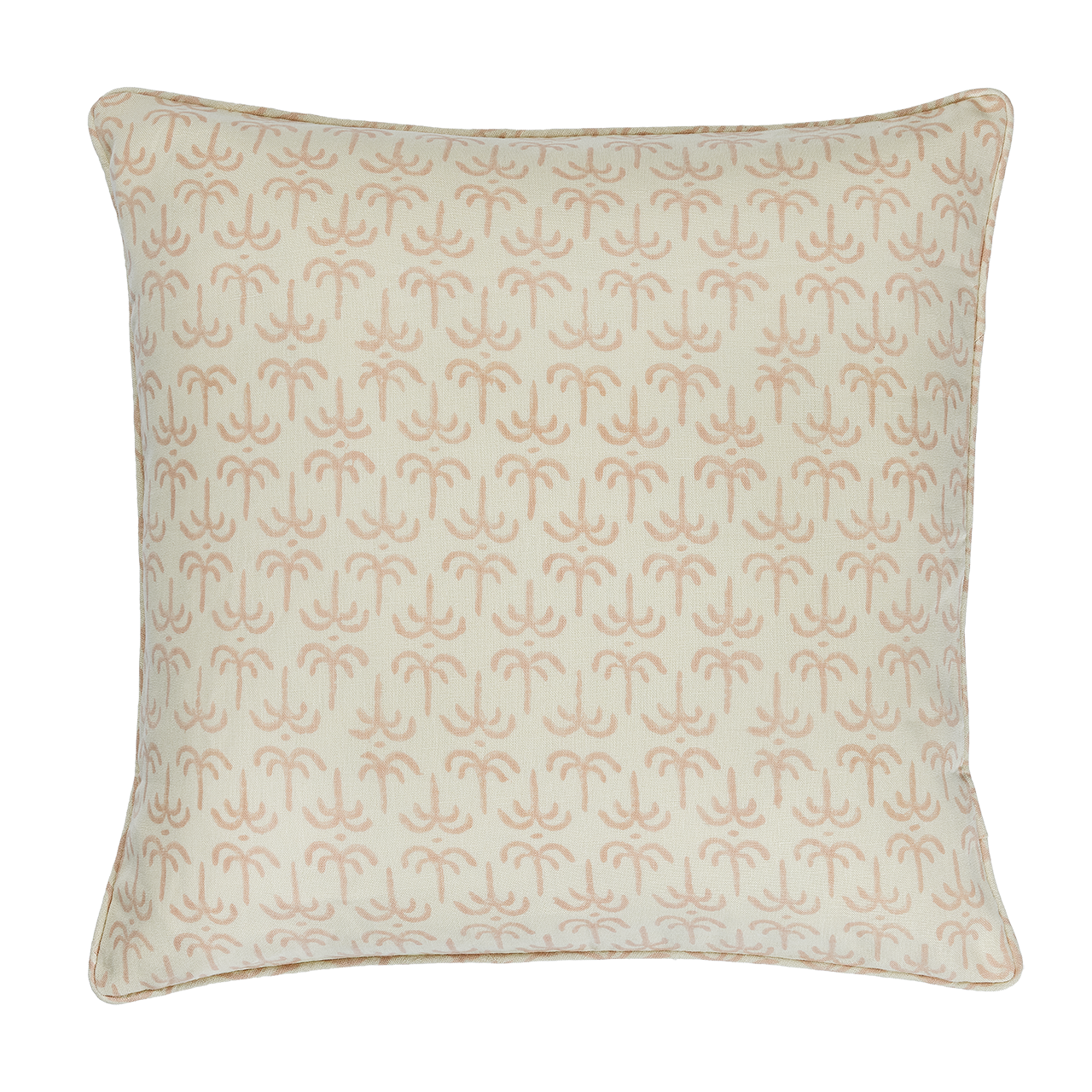 Pink Callaloo Piped Cushion