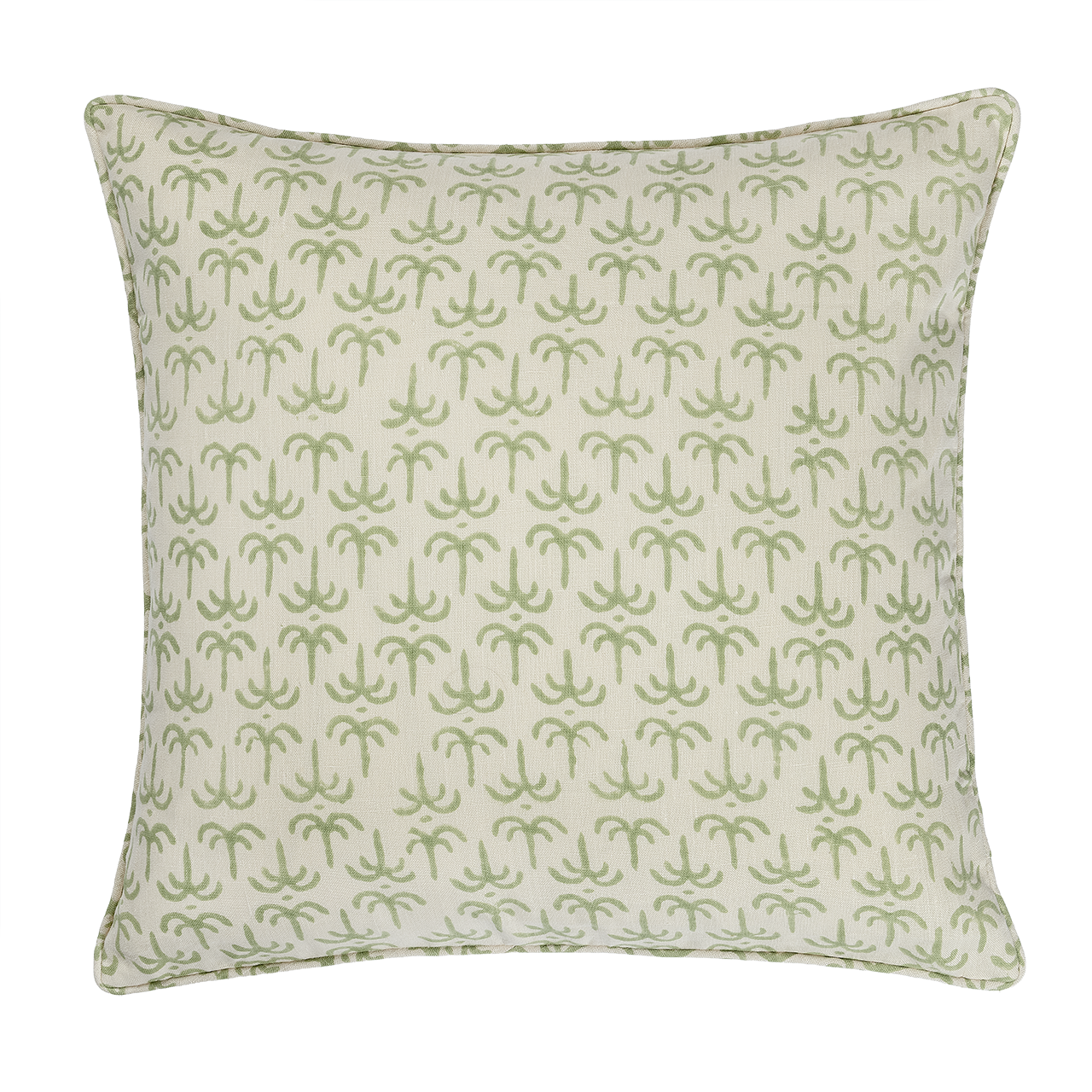Green Callaloo Piped Cushion