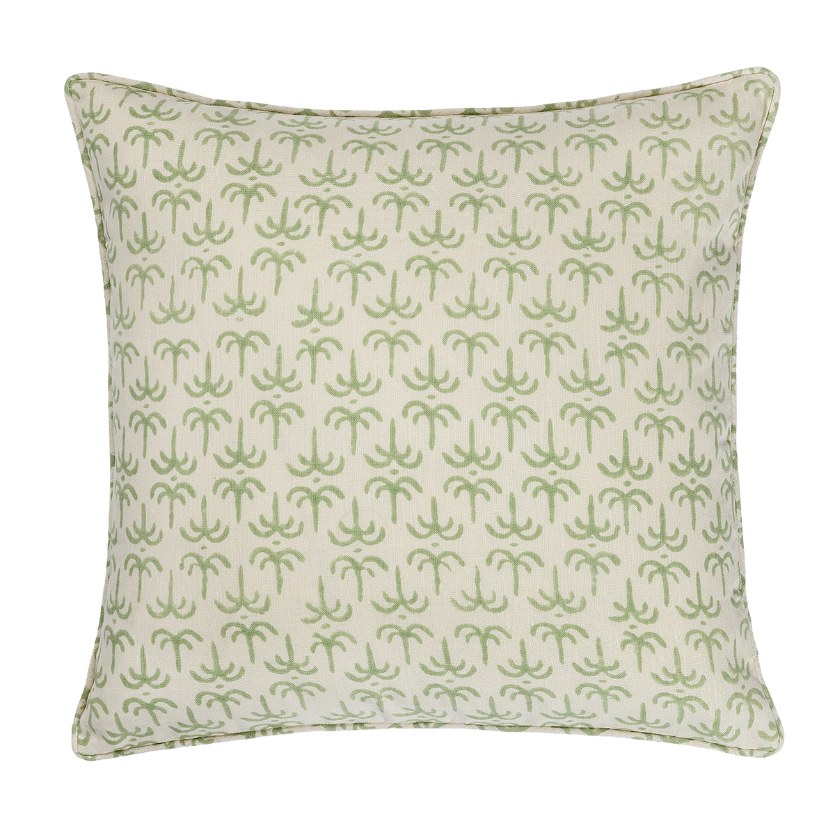 Green Callaloo Piped Cushion