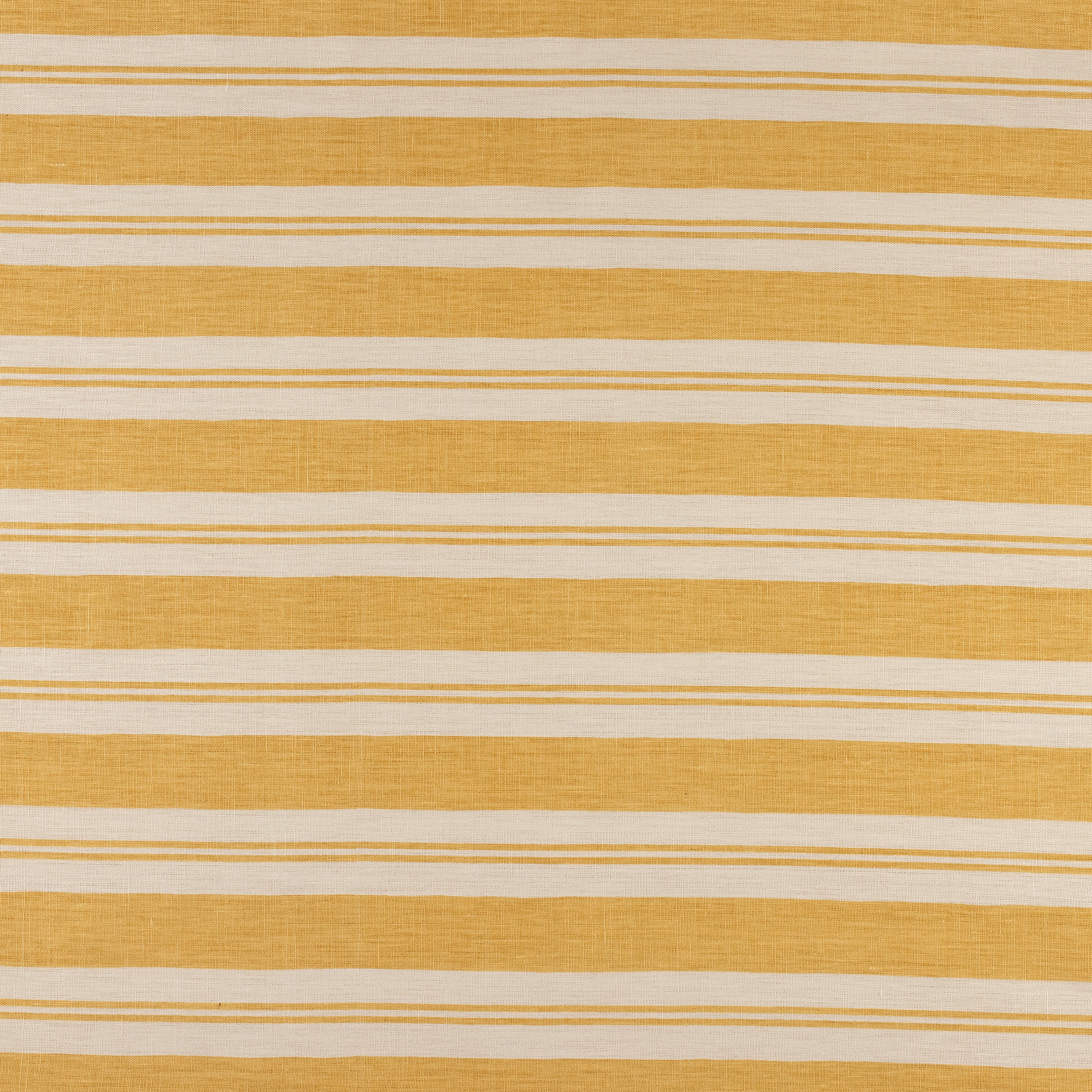 Raj Mustard Stripe Linen Fabric