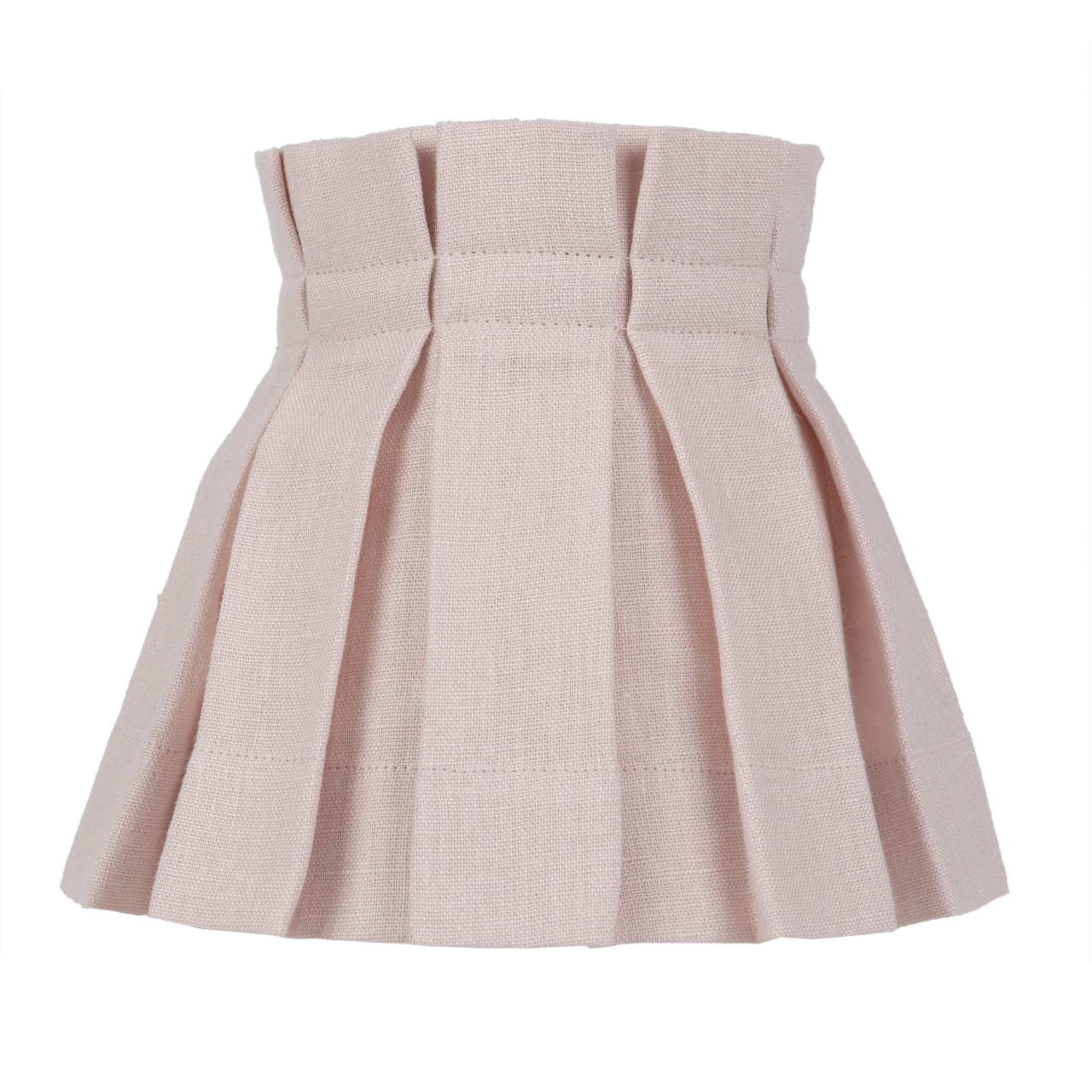 6 inch Pale Pink Linen Structured Box Pleat Lampshade