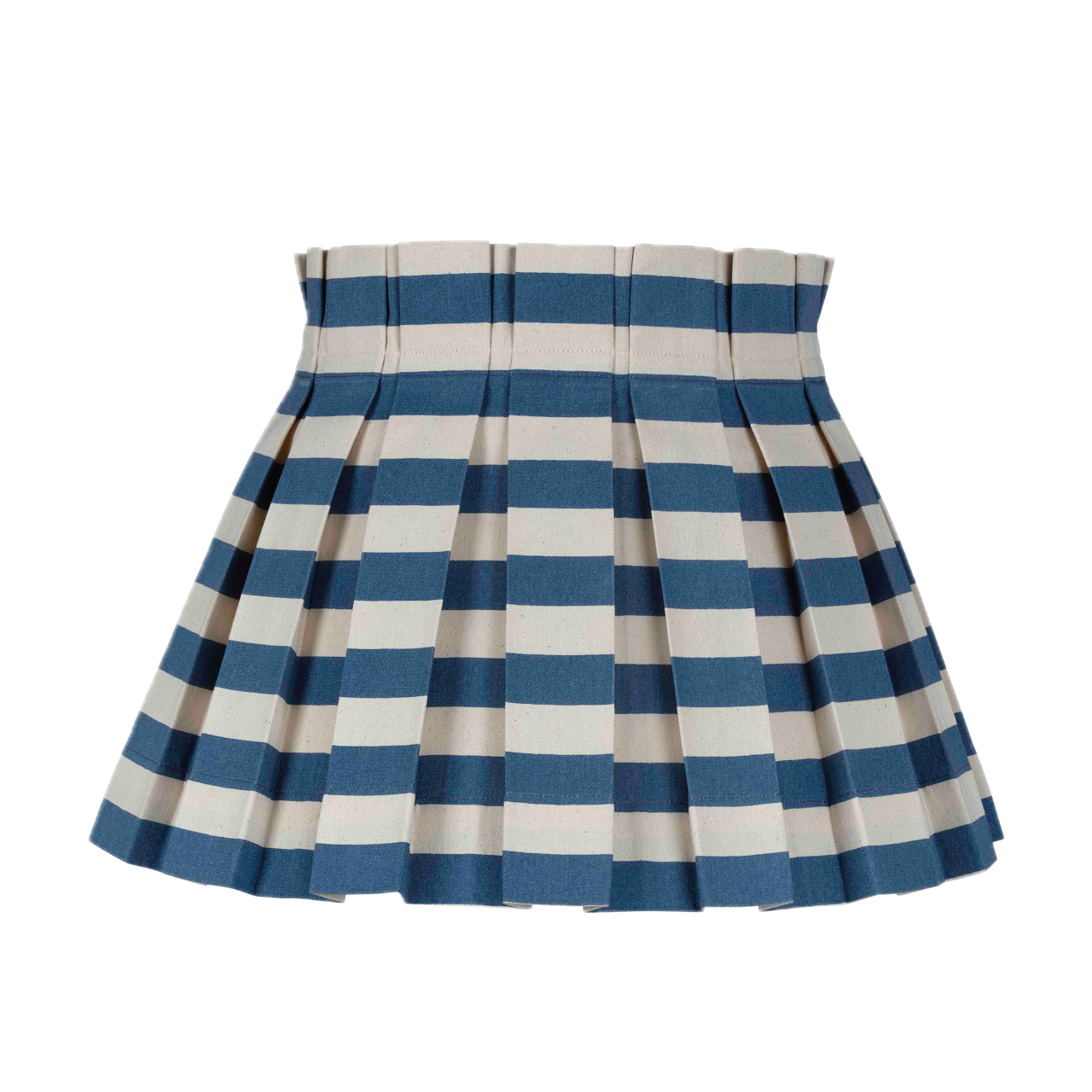 Tangier Denim Stripe Cotton Box Pleat Lampshade