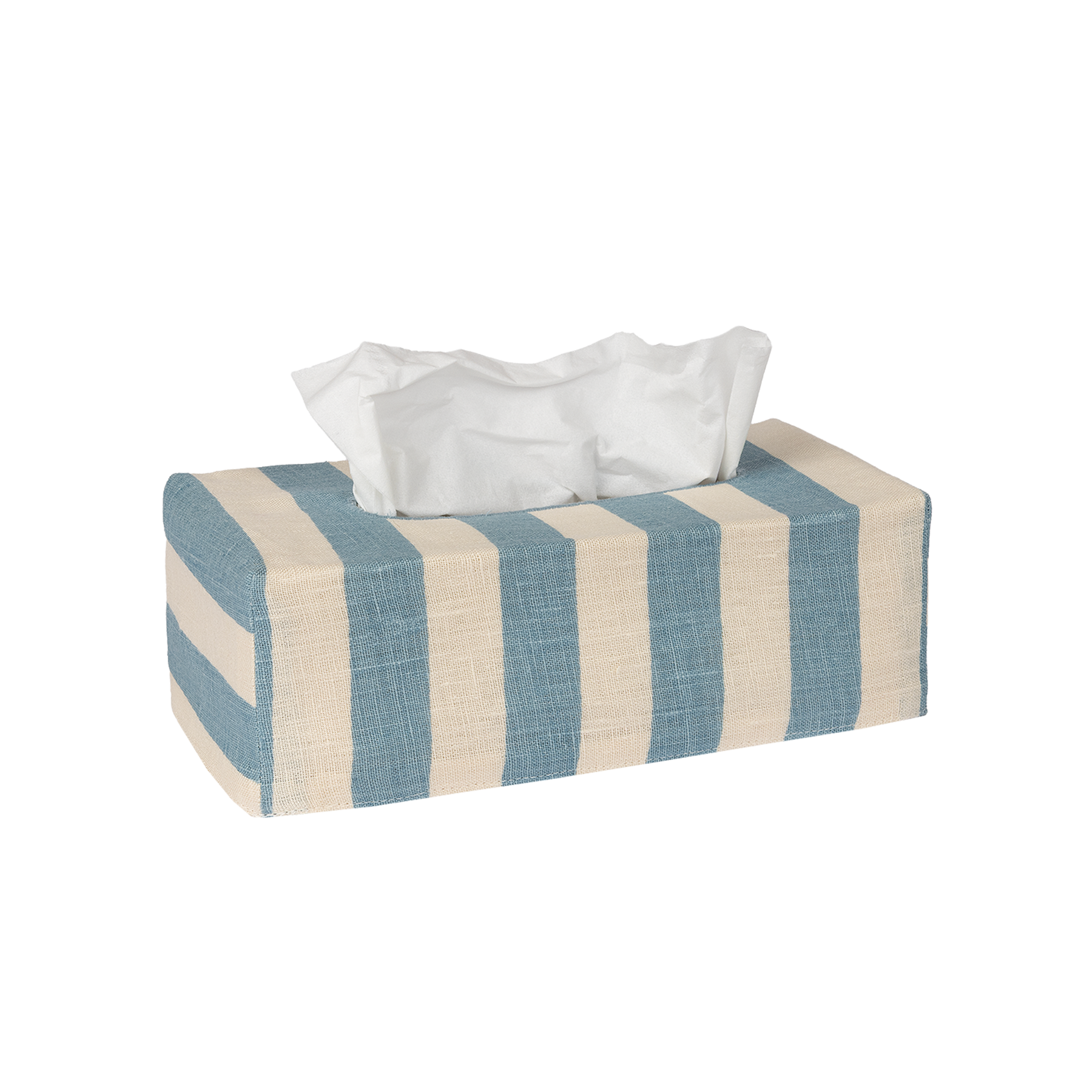 The OG Tangier Stripe Linen Tissue Box Cover