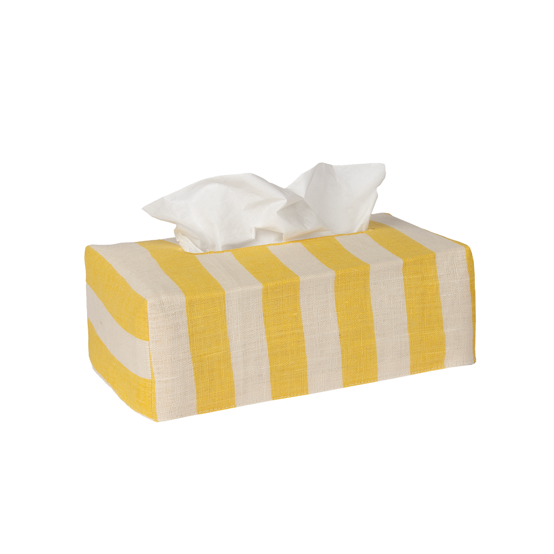 The OG Tangier Stripe Linen Tissue Box Cover