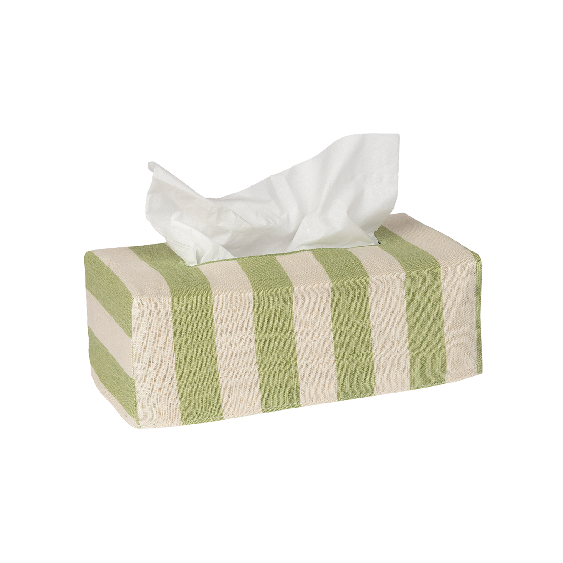 The OG Tangier Stripe Linen Tissue Box Cover