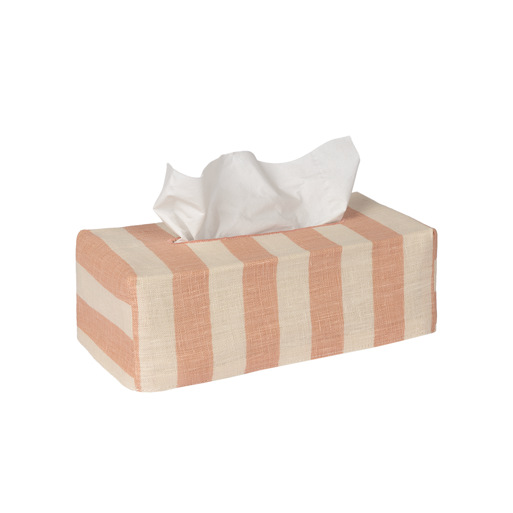 The OG Tangier Stripe Linen Tissue Box Cover