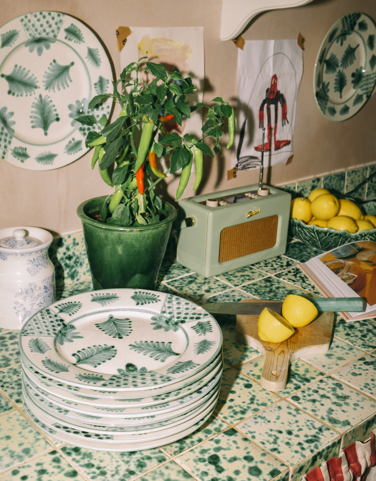 Italian Splatterware Tile