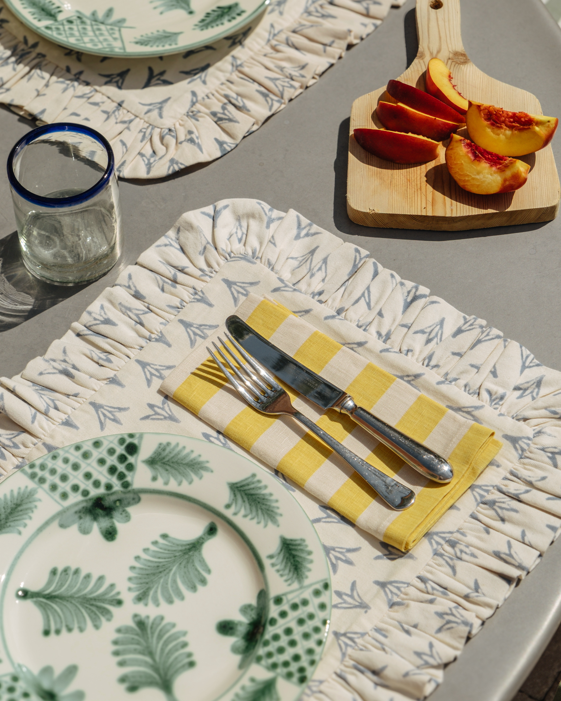 Tangier Mustard Stripe Linen Napkins - Set of 4