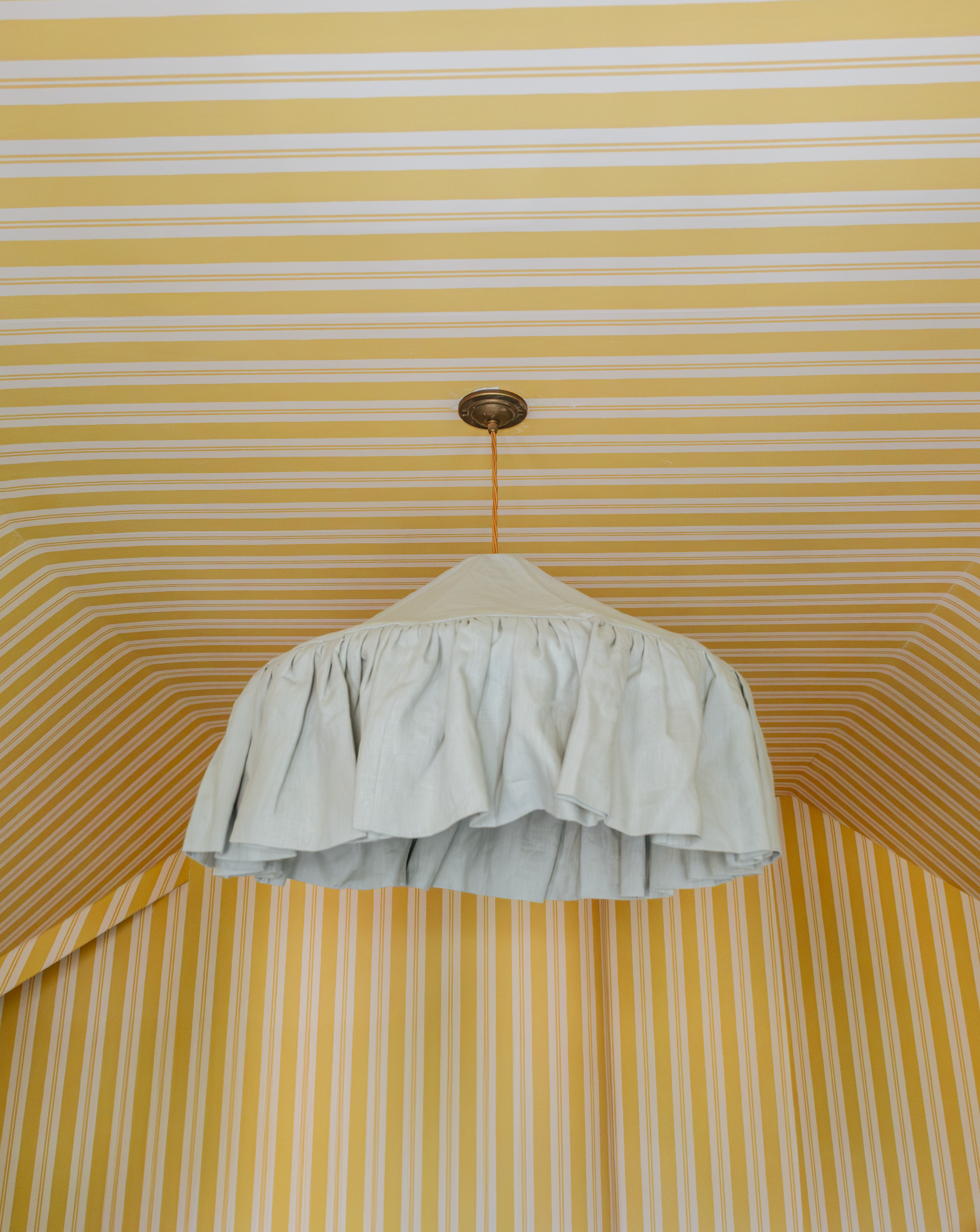 Pale Blue Linen Pantry Lampshade
