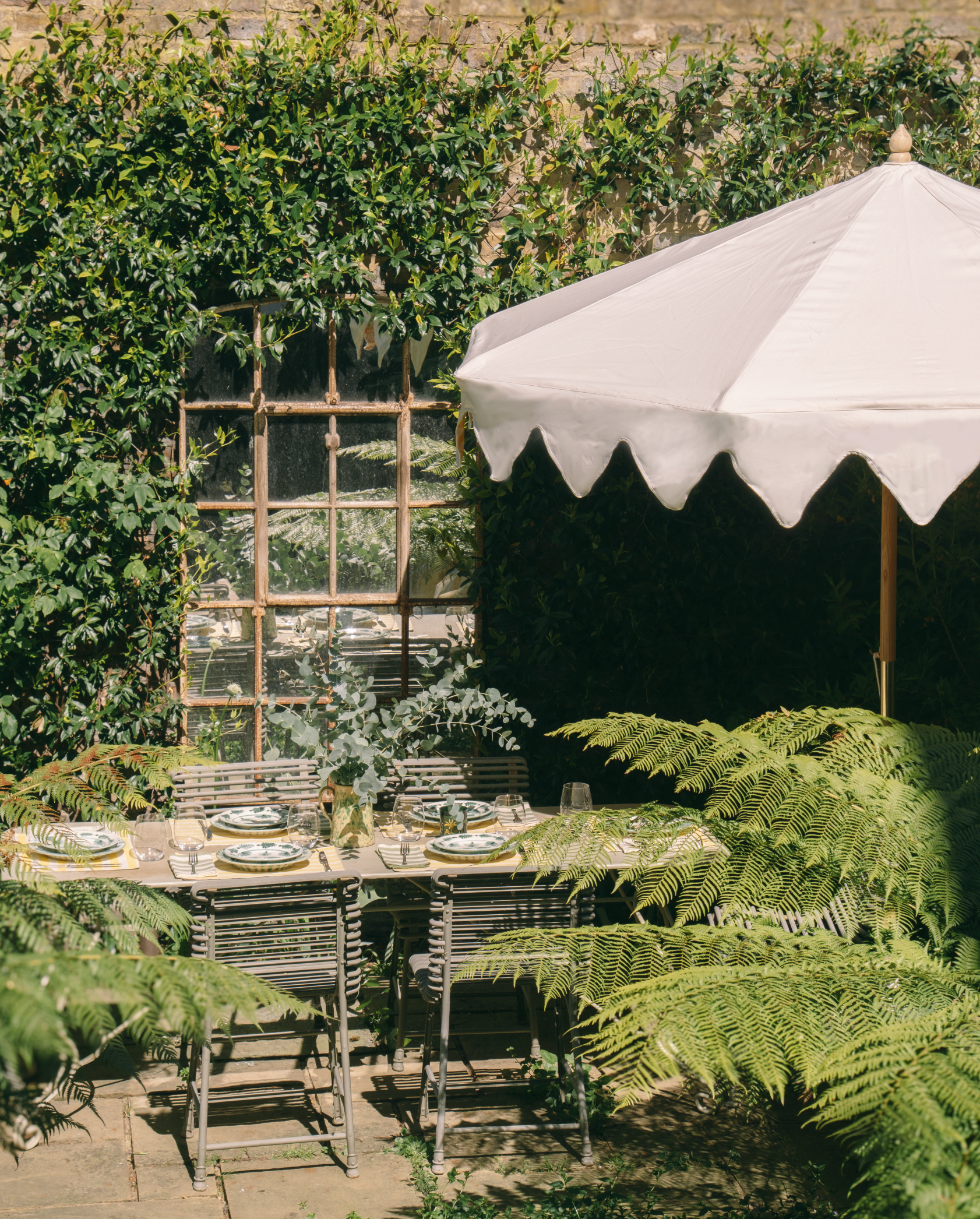 Tangier Mustard Stripe Parasol *PRE ORDER*