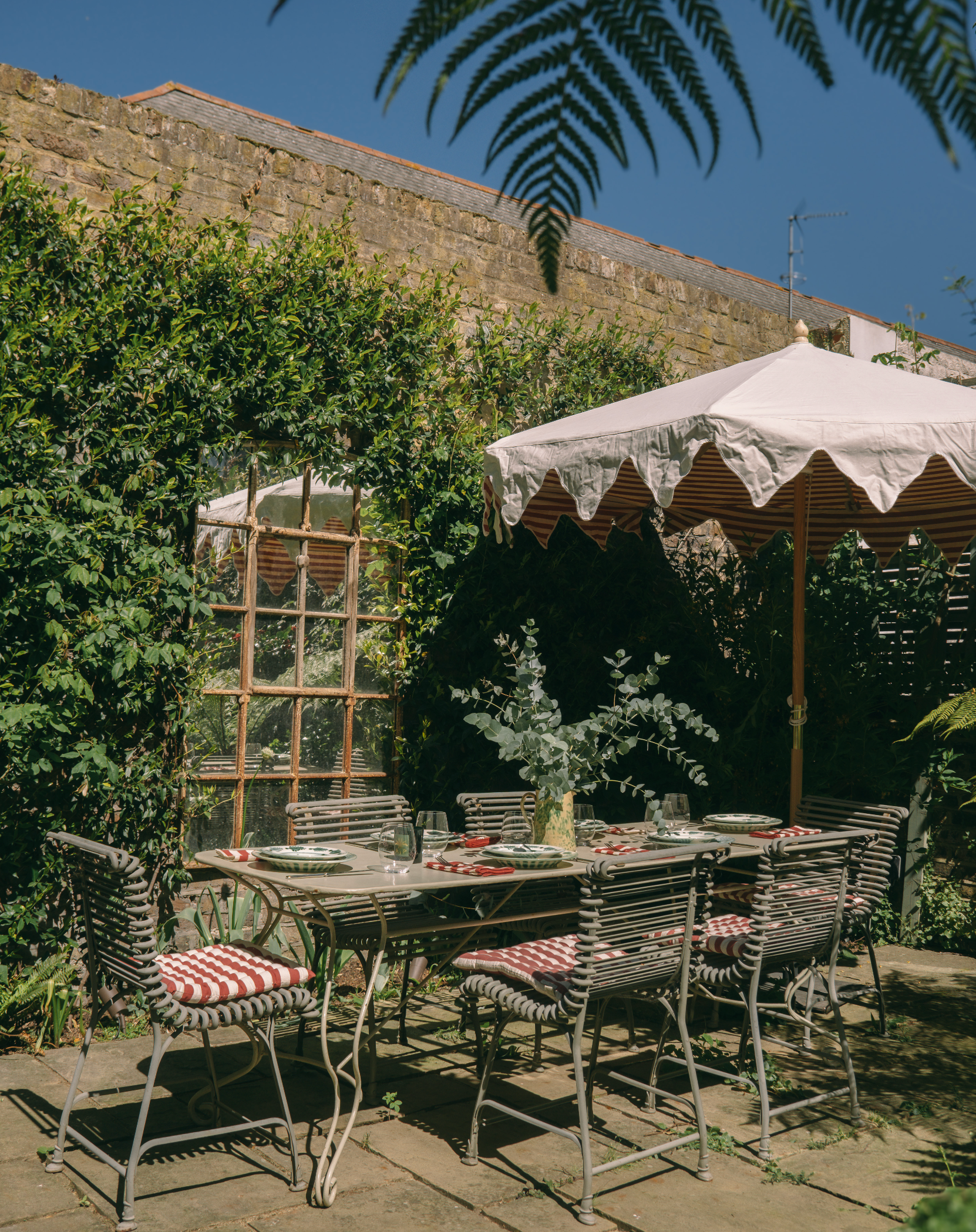 Tangier Red Stripe Parasol *PRE ORDER*