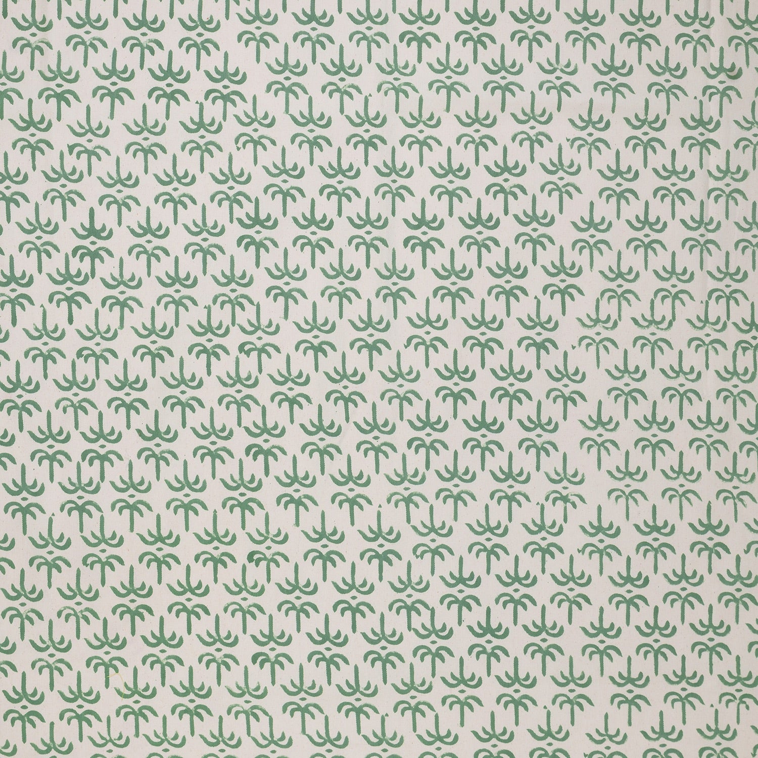 SAMPLE SALE - Green Callaloo Cotton Fabric 1m