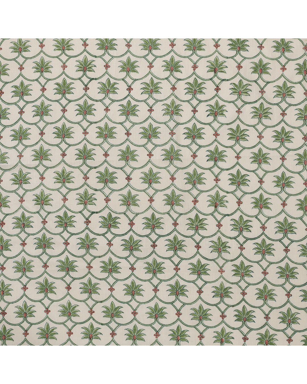 Grasshopper Palm Grove Linen Fabric