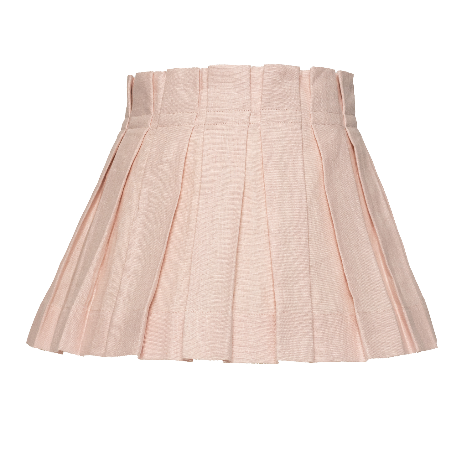 Pale Pink Linen Structured Box Pleat Lampshade