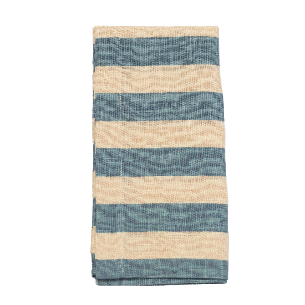 Tangier French Blue Stripe Linen Napkins - Set of 4