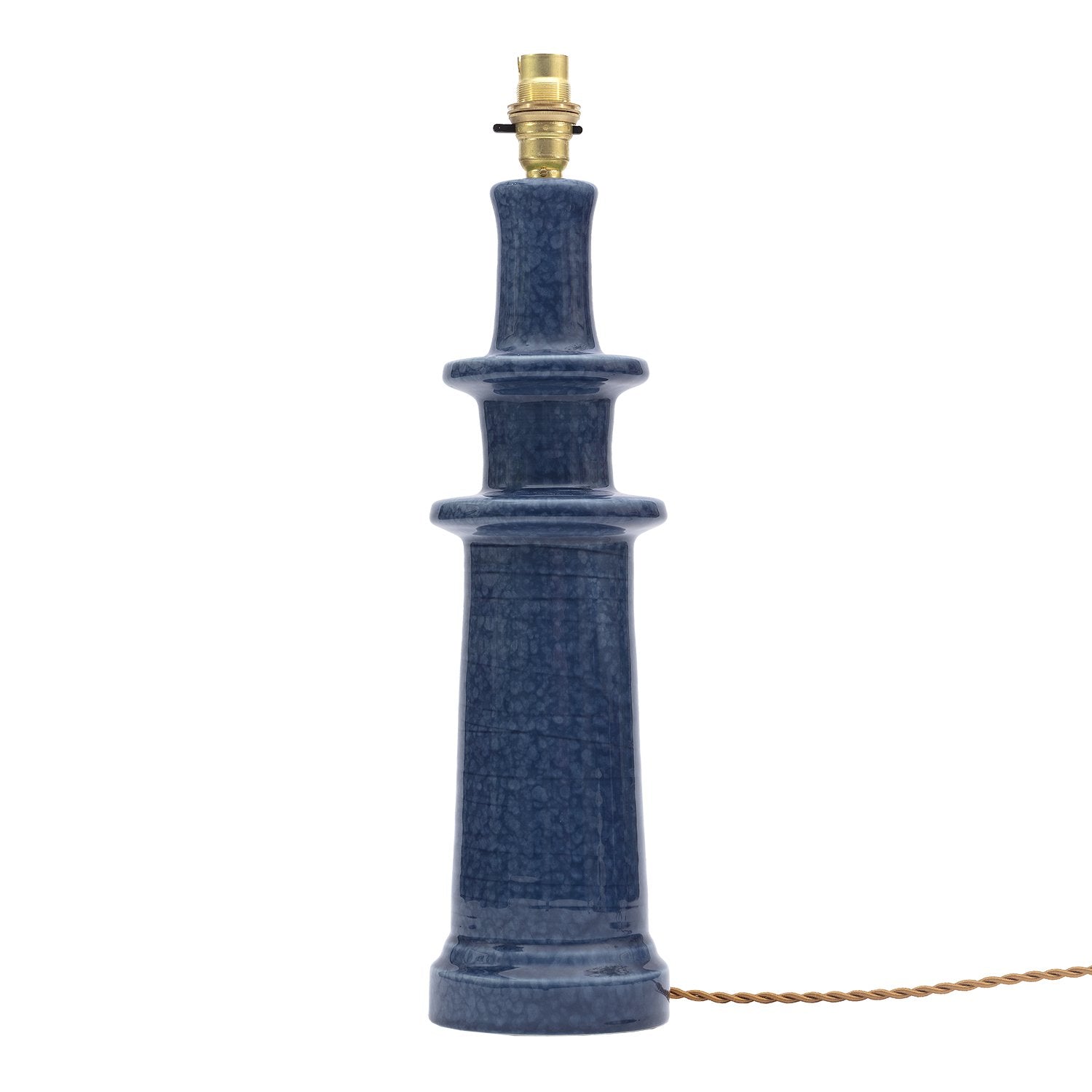 Egyptian Blue Candlestick Lamp Base - Alice Palmer & Co