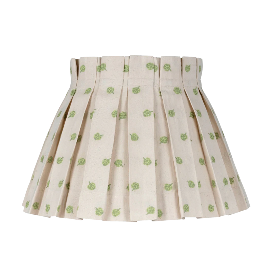 SAMPLE SALE - 12" Embroidered Artichoke Box Pleat Lampshade