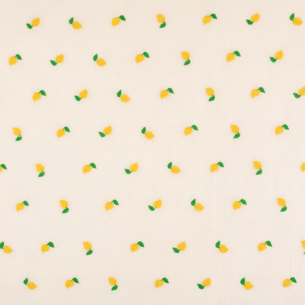 SAMPLE SALE - Embroidered Lemon Fabric 4m