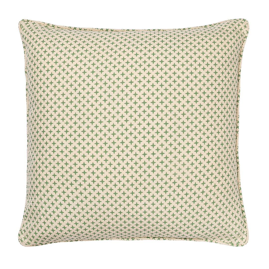 Fez Green Cross Square Cushion