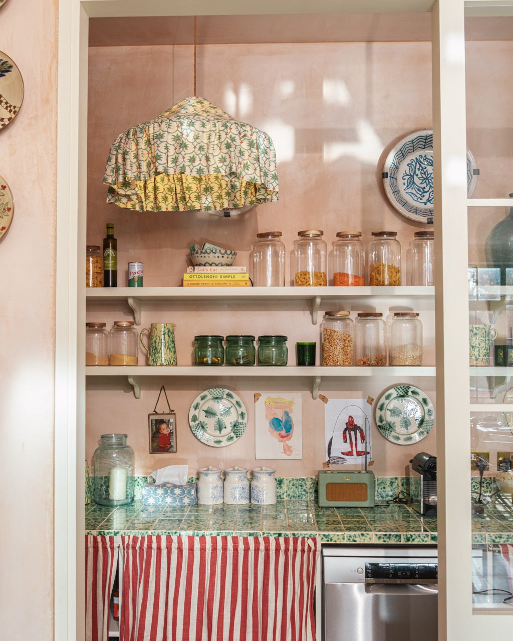 Grasshopper Palm Grove Linen Pantry Lampshade