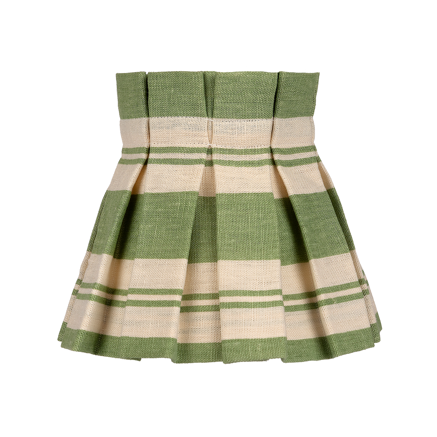6 inch Raj Grasshopper Stripe Linen Structured Box Pleat Lampshade