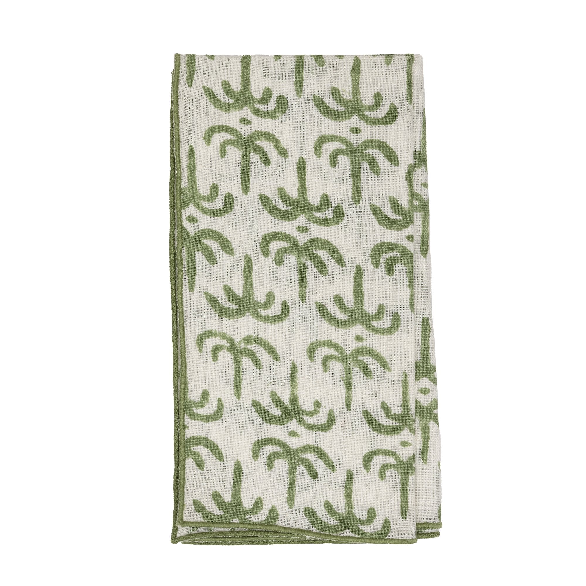 Green Callaloo Linen Napkins - Set of 4 - Alice Palmer & Co