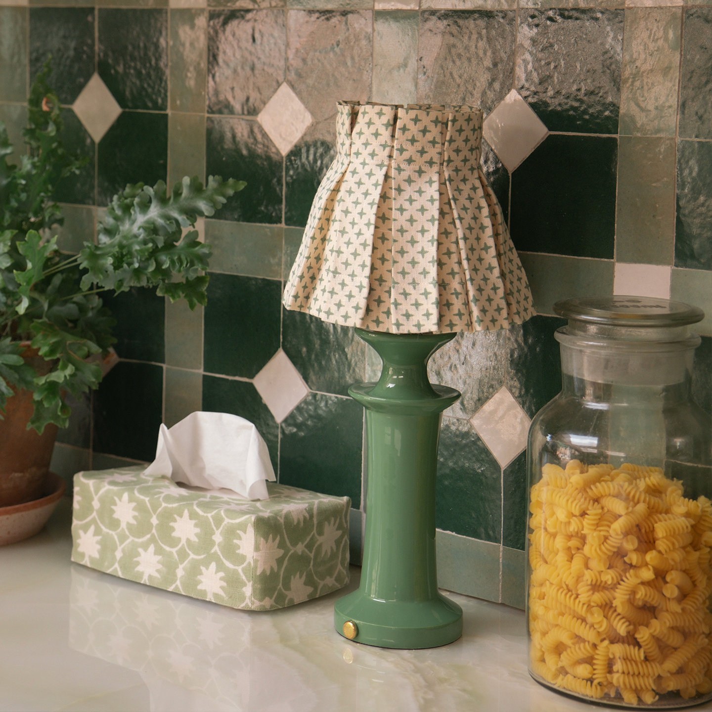 Bottle Green Rechargeable Lamp Base