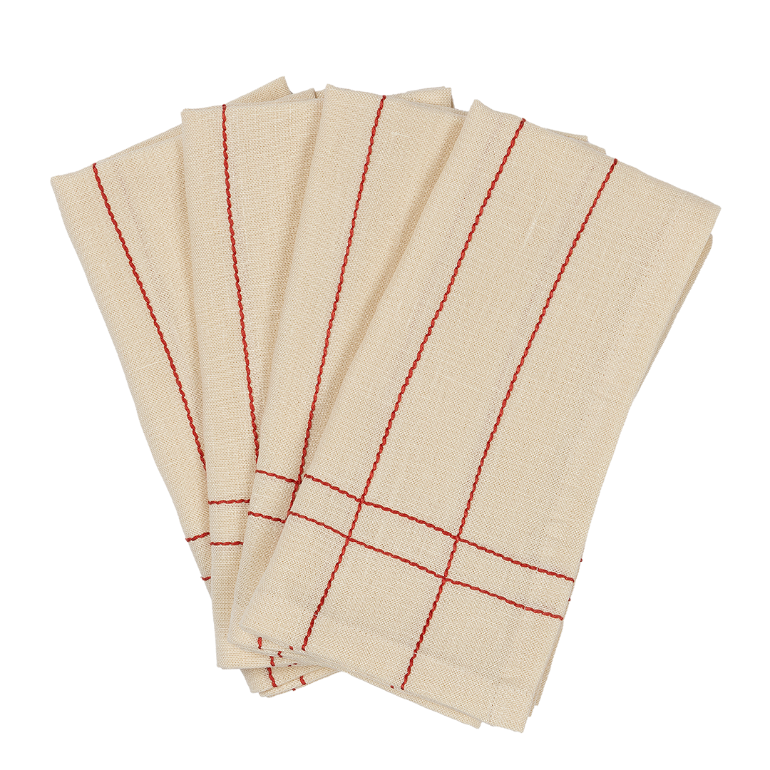 The Kitchen Napkin  - Red (set of 4)